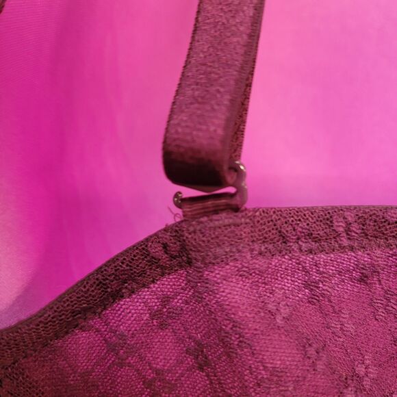 Victoria’s Secret Purple Lace Lined Wire Convertible Perfect Coverage 34DD - Picture 5 of 7